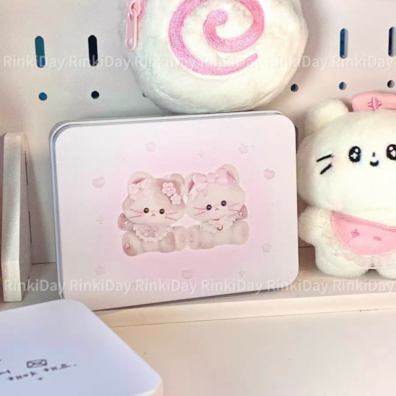[พร้อมส่ง] RinkiDay pink cat tin case