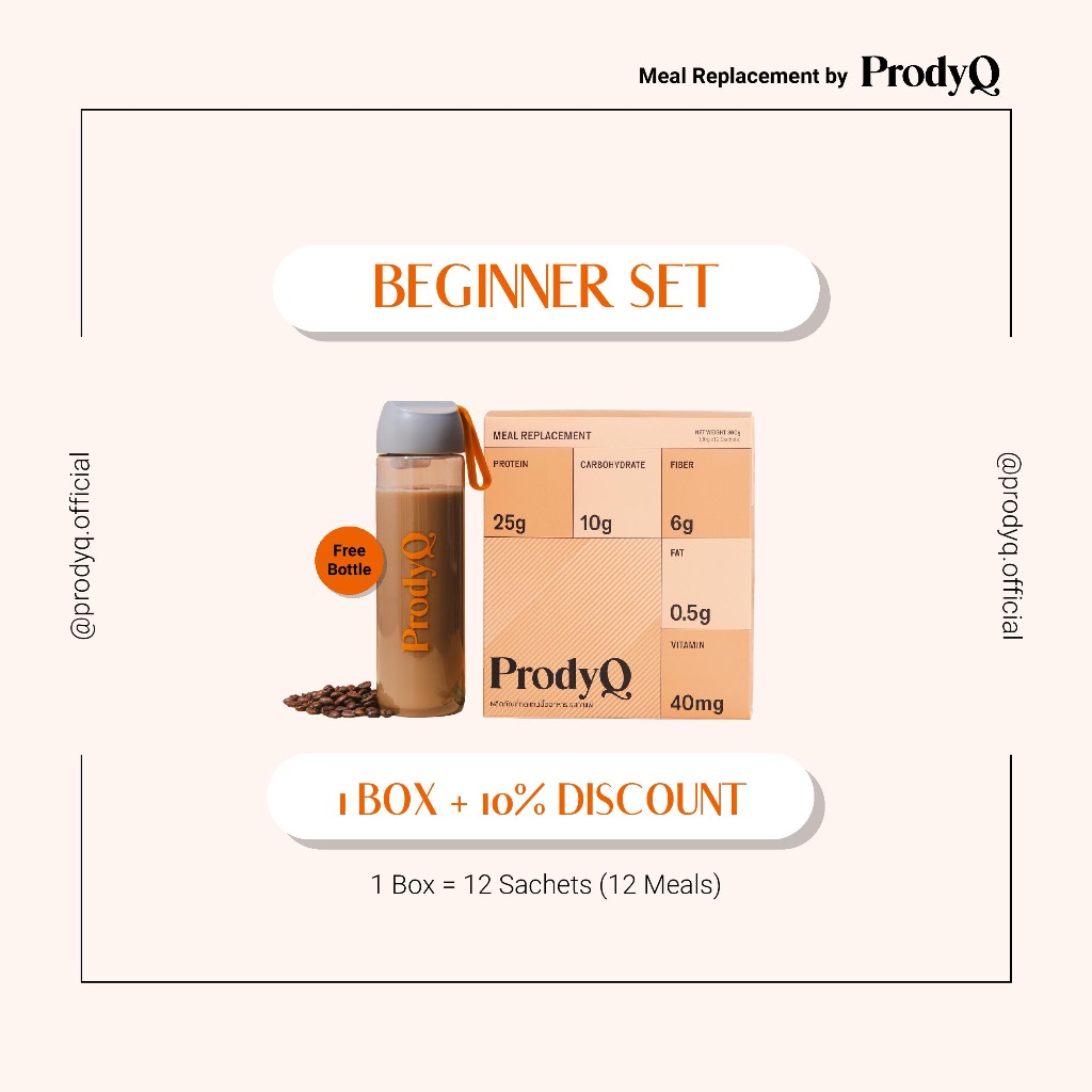 [BEGINNER SET] ProdyQ Plant Based Meal Replacement Coffee Flavor
