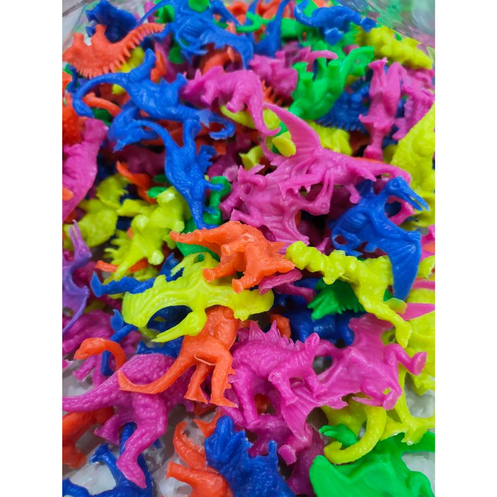 ของเล่นโบราณ ไดโนเสาร์พลาสติก บรรจุ 100กรัม 300กรัม500กรัม