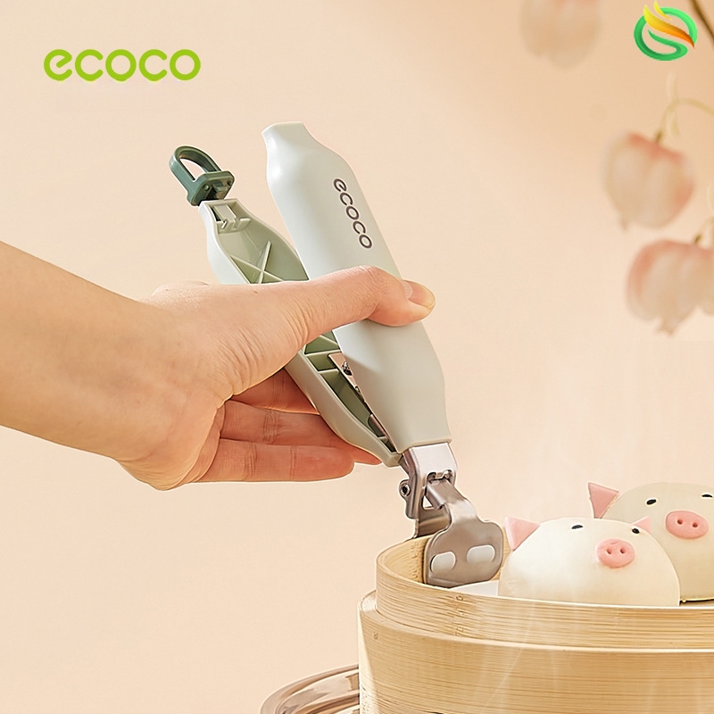 Ecoco คลิปหนีบชามสแตนเลส แคลมป์ป้องกันการลวก เครื่องมือ เครื่องครัวในครัวเรือนแบบถอดได้