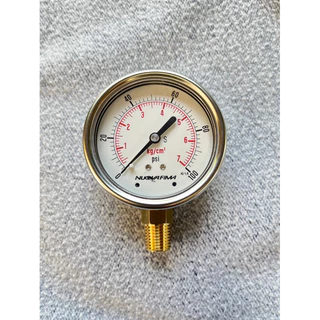 Pressure Gauge Nuova Fima เกจวัดแรงดัน / แรงดูด หน้าปัด 2.5" เกลียว 1/4" เกจสแตนเลสเกลียวออกล่างทองเหลือง NPT&BSP