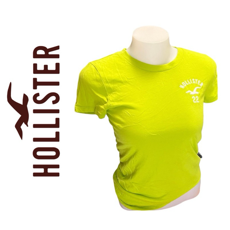 hollister เสื้อยืดคอกลม แขนสั้น ผู้หญิง สีเขียว 🛒พร้อมส่ง