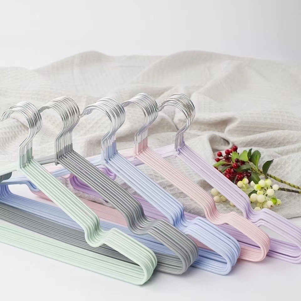 ไม้แขวนเสื้อสแตนเลสเคลือบซิลิโคน ขนาด 40 cm. ไม้แขวนผ้า รุ่น. N1