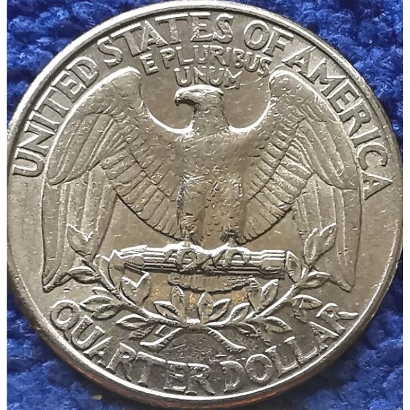 เหรียญ​สหรัฐอเมริกา​ USA, 1 Quarter,(0.25​ USD), #433,​ ใช้แล้ว