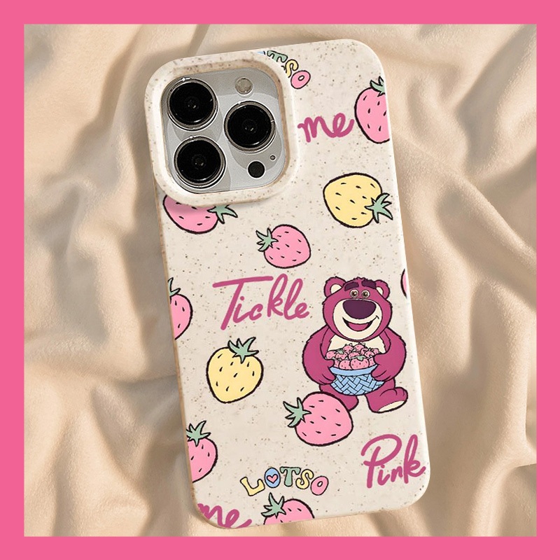 จระเข้น่ารัก Shin-chan สตรอเบอร์รี่หมีกรณี Lotso เข้ากันได้ iPhone 15 11 13 12 14 Pro MAX 7 8 6 15 Plus XR X XS MAX - รูปที่ 4