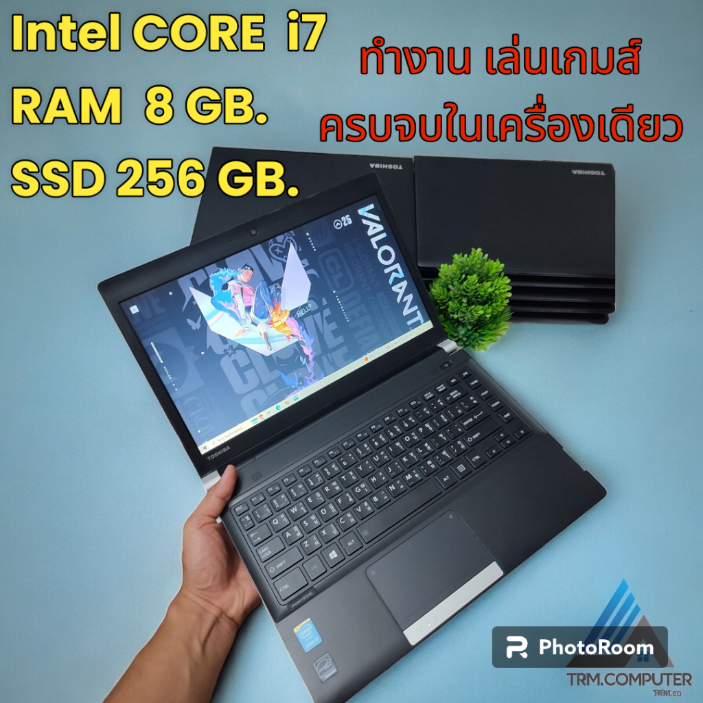 Notebook  Core i7 Ram 8 SSD 256 GB.เล่น GTA-V ลื่นๆ  โน๊ตบุ๊คมือสองราคาถูก พร้อมใช้งาน