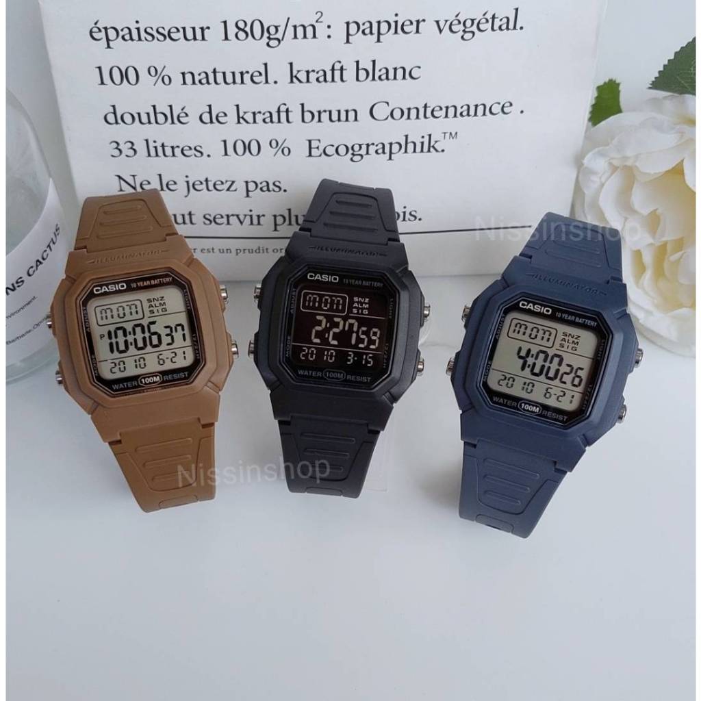 นาฬิกา Casio แท้ รุ่น W-800H นาฬิกาข้อมือ หน้าปัดดิจิตอล สำหรับผู้ชาย -ของแท้ 100% รับประกันสินค้า1 ปีเต็ม