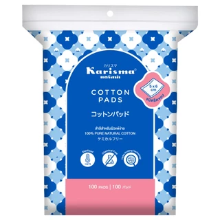 KARISMA - Cotton Pads Compressed Edge (100 pcs.) สำลีแผ่นรีดขอบ