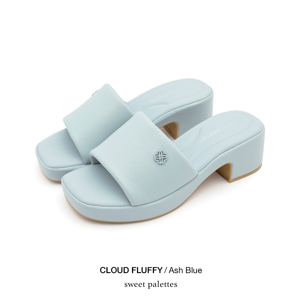 Sweet Palettes รองเท้าหนังแกะ Cloud Fluffy Ash Blue