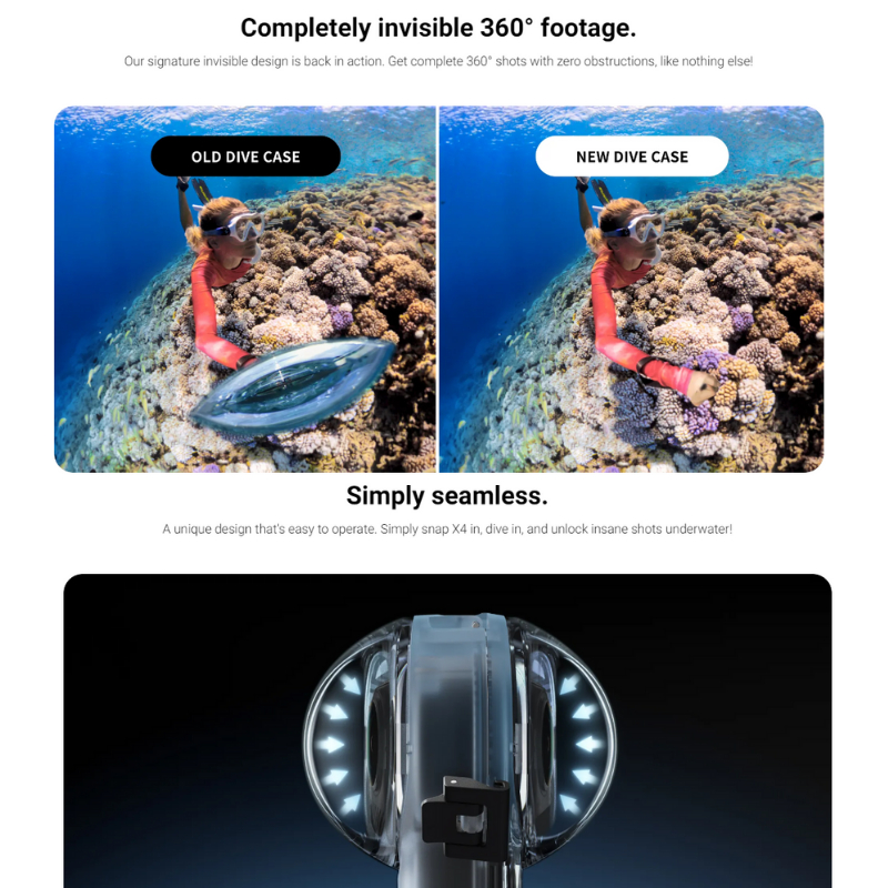 Insta360 X4 Invisible Dive Case รับประกัน 1 ปี