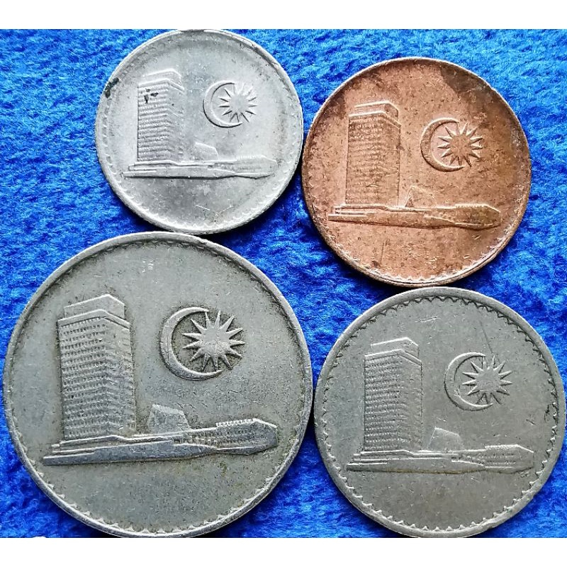เหรียญ​มาเลเซีย​ Malaysia, รุ่นเก่า​ชุด​ 4 เหรียญ, ใช้แล้ว, #​1983L