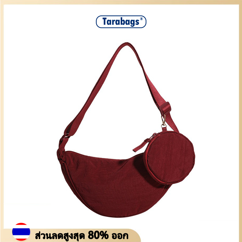 Tarabags กระเป๋า กระเป๋าสะพาย ไบนารี กระเป๋า ชุด 2 ชิ้น ปรับได้ ถอดออกได้ กระเป๋า &ขาว สวยงาม มิติ สีทึบ ไม่สกปรกกระเป๋า