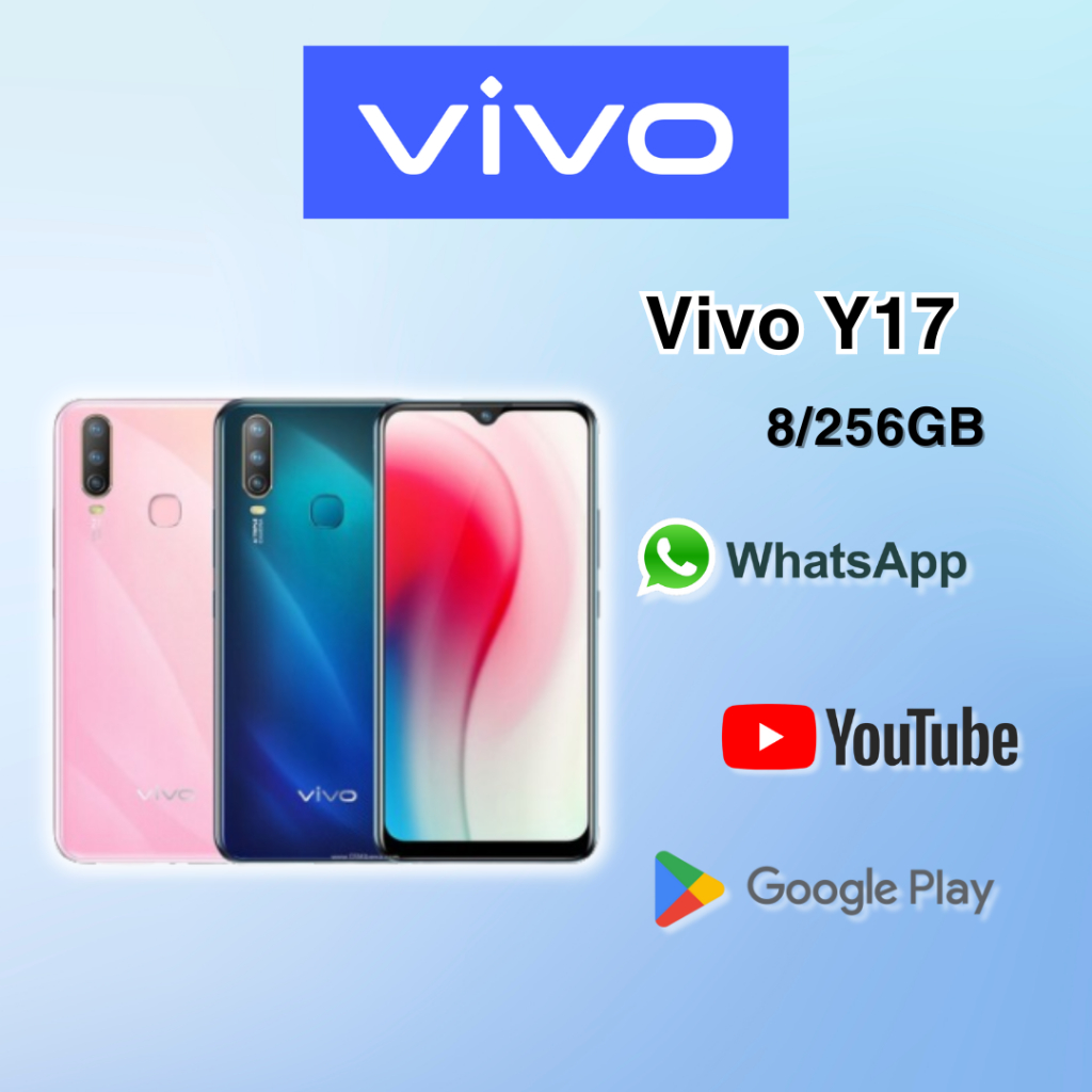 มือถือ VIVO Y17 (8G+256G) / ปลดล็อคลายนิ้วมือ จอใหญ่ 6.35 นิ้ว แบต 5000mAh ประกันร้าน 1 ปี