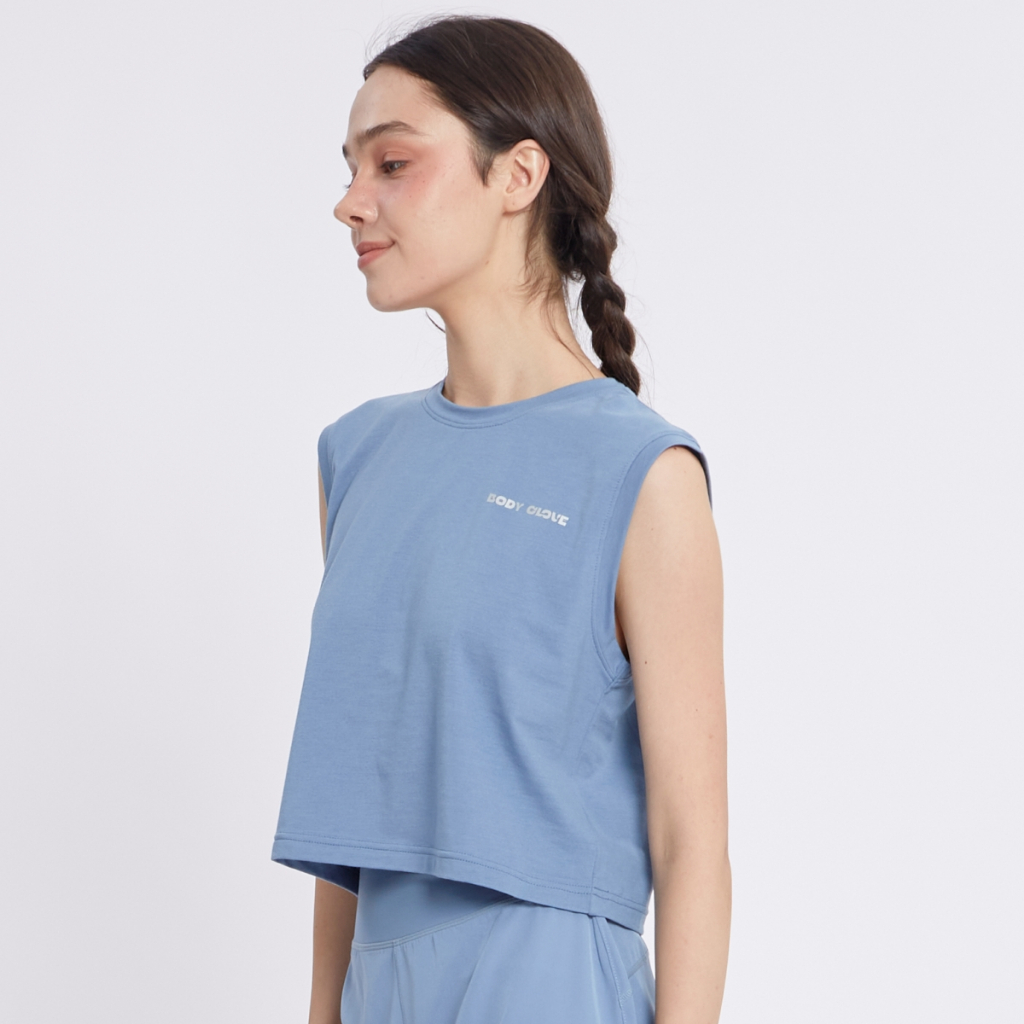 BODY GLOVE Women's SC Workout Training T-Shirt เสื้อยืดครอปแขนสั้น ผู้หญิง สีพื้น