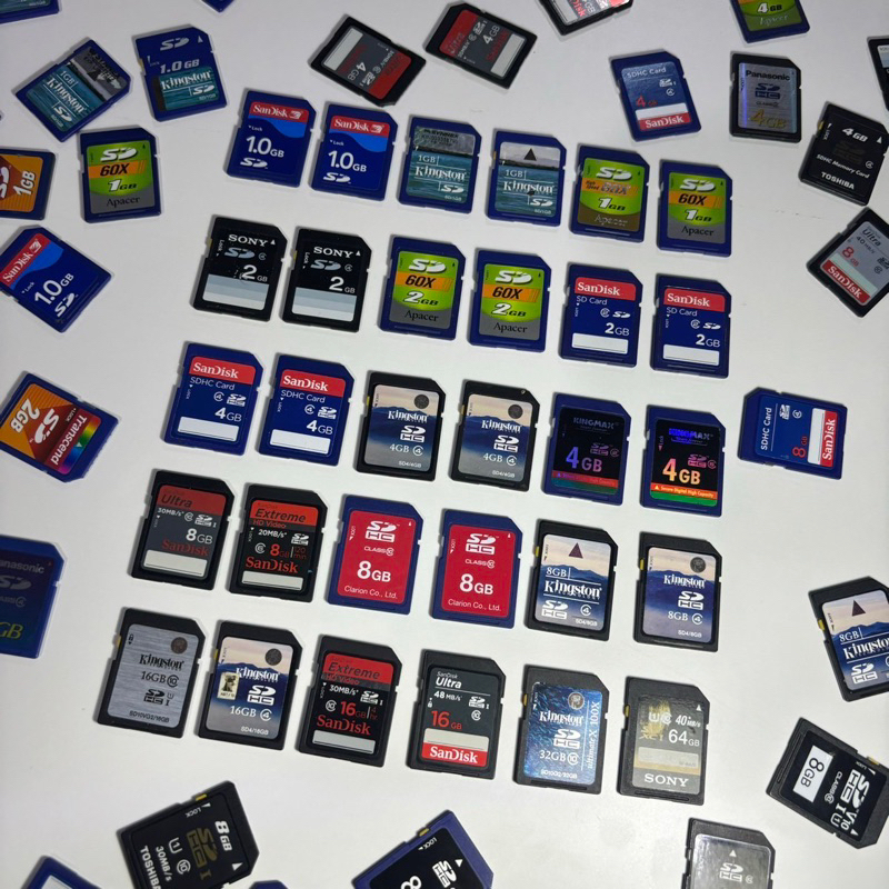 เมมโมรี่การ์ด SD CARD แท้ 1GB-32GB (Used) คละยี่ห้อ