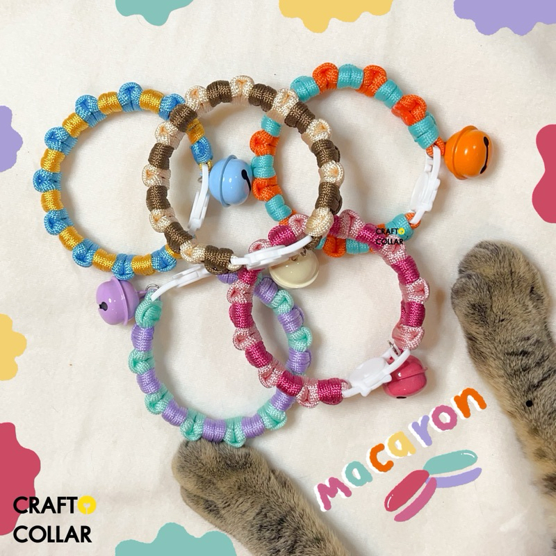 ปลอกคอแมว ปลอกคอนิรภัย รุ่น Macaron | งาน DIY Handmade