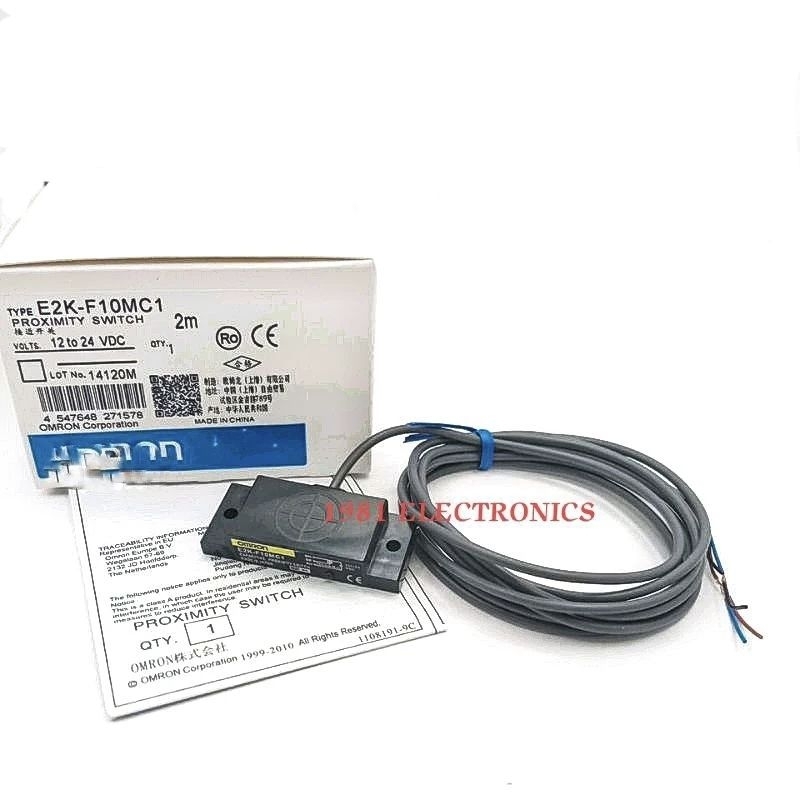 E2K-F10MC1 Capacitive Sensor 3สาย คาปาซิทิปเซ็นเซอร์  NPN NO ระยะจับ 10มิล