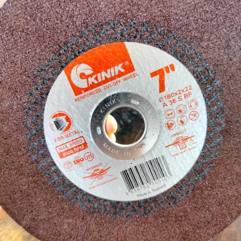 ใบตัดเหล็ก💿 KINIK For METAL (7นิ้ว)MAX.Speed 8500_RPM