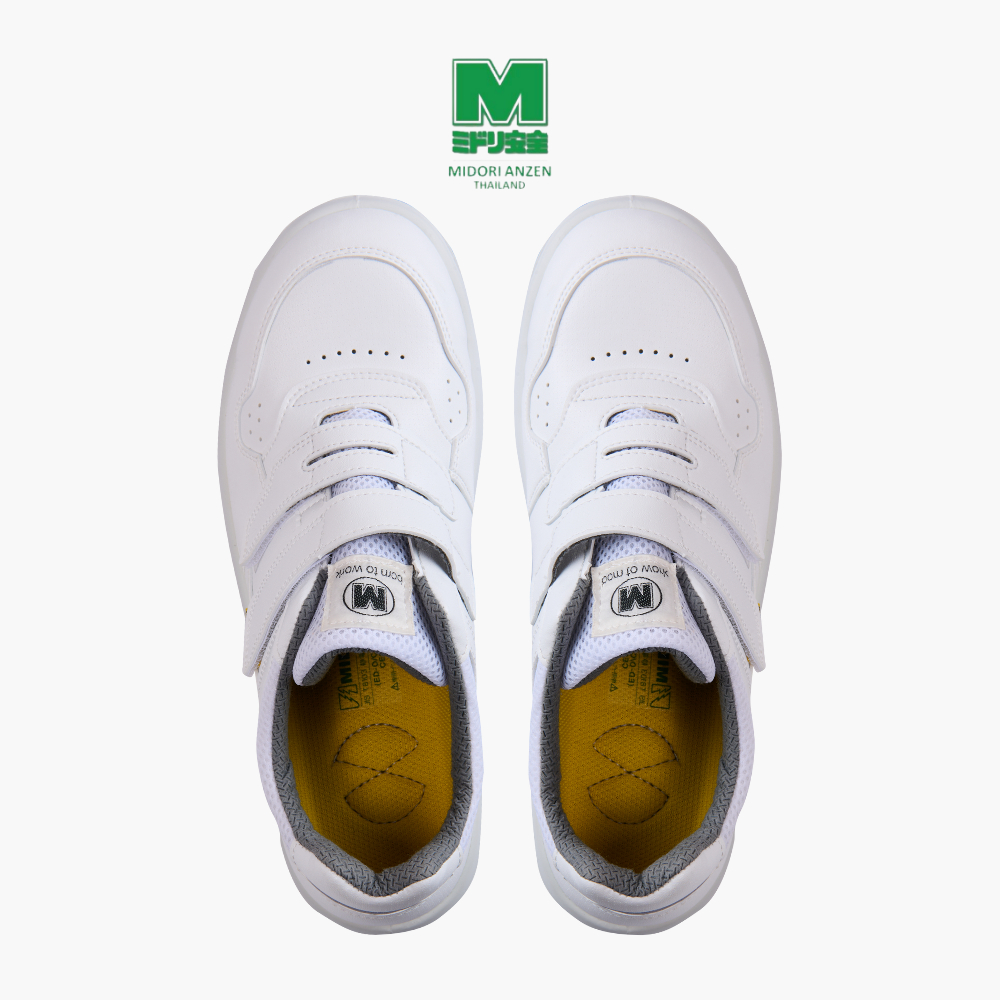 Midori Anzen รองเท้าเซฟตี้ สไตล์สนีคเกอร์ รุ่น UG3695 สีขาว / Midori Anzen Safety Sneaker UG3695 WHITE
