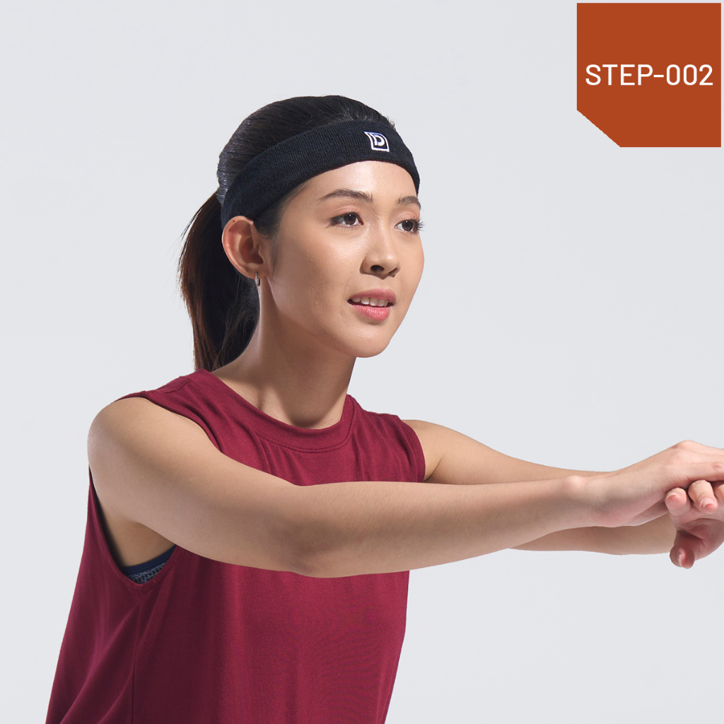 DSTEP ผ้าคาดศีรษะ ซับเหงื่อ  ที่คาดผมสำหรับออกกำลังกาย แบดมินตัน / STEP - 002