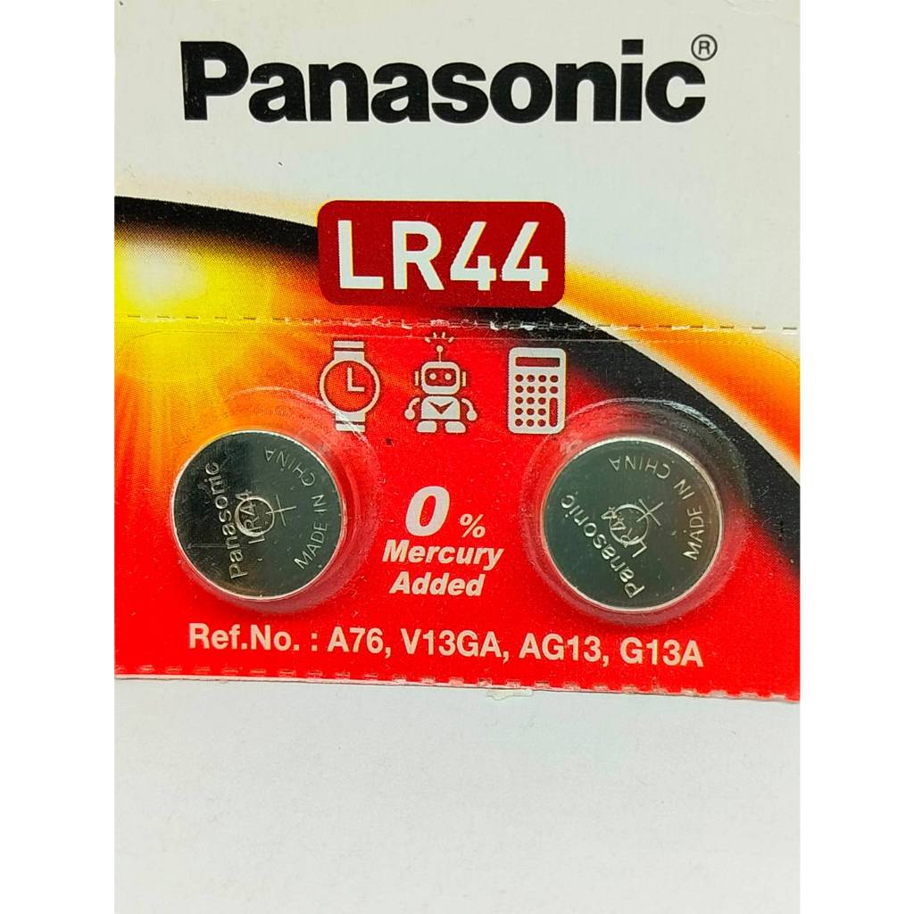 LR44 ถ่านกระดุม แบตเตอรี่ Panasonic  ถ่านกลม A76 V13GA AG13 G13A