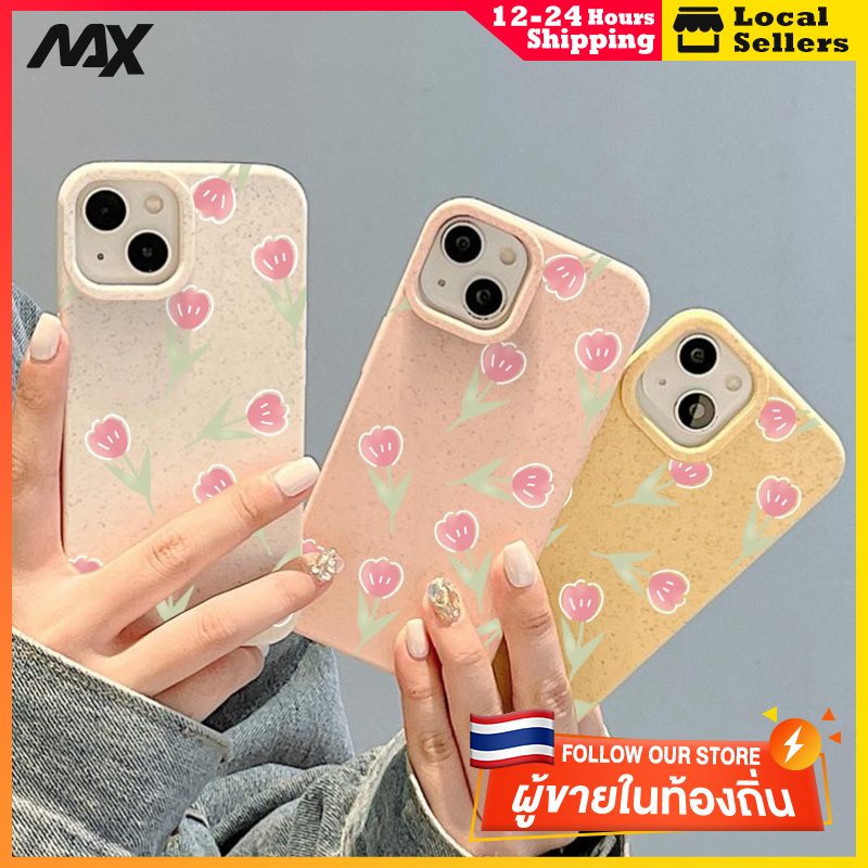 สินค้าพร้อมส่ง เคสโทรศัพท์มือถือ  ลายดอกไม้  สําหรับ iPhone 14 Pro Max 11 12 13 14 15 8plus 7plus XS X XR Max 11pro