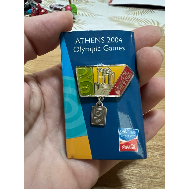 ของที่ระลึก เข็มกลุด Olympic Pin Badge Sponsor Coca Cola Athens 2004 Dangle
