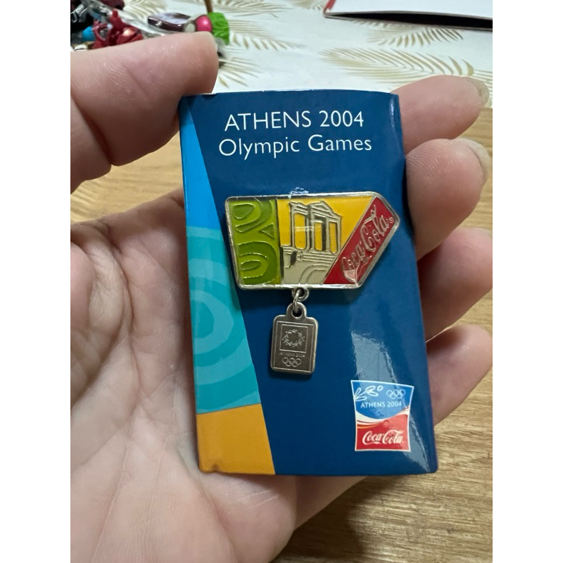 ของที่ระลึก เข็มกลัด Olympic Pin Badge Sponsor Coca Cola Athens 2004 Dangle