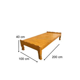 เตียงไม้สัก เตียงหัวบัง 3.5 ฟุต ขนาด 100*200*40 cm.เตียง เตียงไม้ แคร่ไม้ แคร่ไม้สัก
