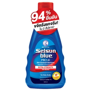 SELSUN BLUE - Anti Dandruff Shampoo (120 ml.) เซลซั่น บลู เอ็กซ์ตร้า สเตร็ง โปร เอ็กซ์ แอนตี้ แดนดรัฟ แชมพู