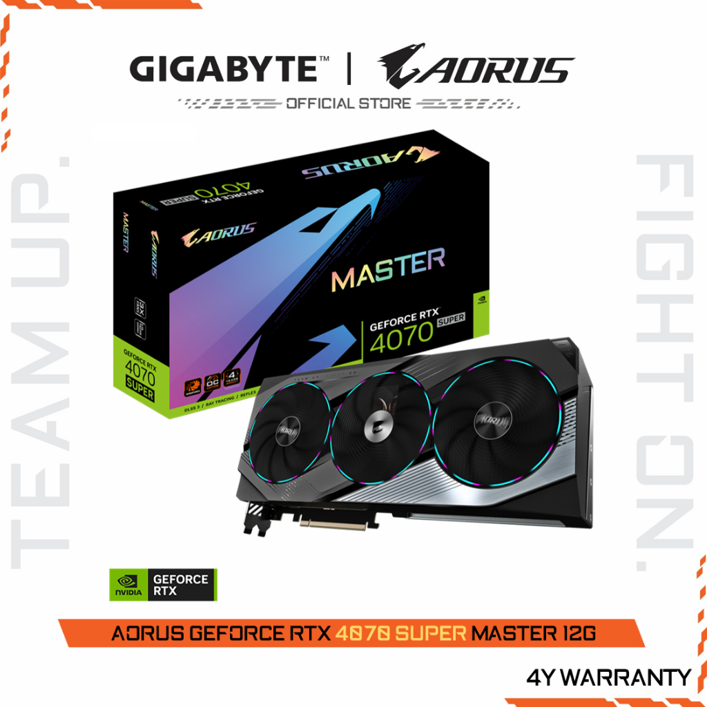 GIGABYTE AORUS GeForce RTX 4070 SUPER MASTER 12G (VGA Card) GV-N407SAORUS M-12GD-1.0