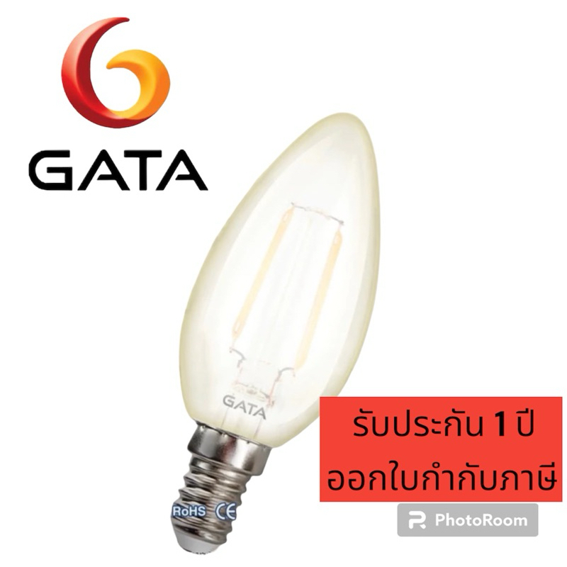 หลอดจำปา LED 2-4w E14 220v 30K GATA