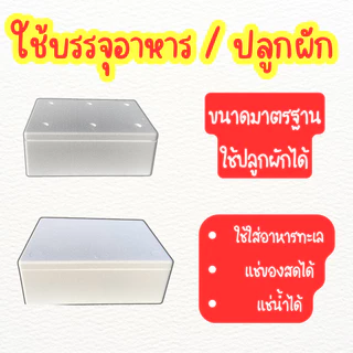 กล่องโฟม กล่องปลูกผักไฮโดรโปนิกส์ กล่องกุ้ง 10 กิโลกรัม มือ 1