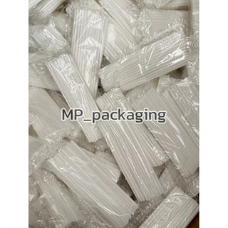 หลอดดูดน้ำ/หลอดดูดนม/หลอดยาคูลท์ ยาว14ซม 100เส้น (ซีลปากถุง)