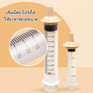 ขวดนมลูกแมว ขวดนมสุนัข จุกนมกระรอก ไซริงค์ป้อนนม + จุกป้อนนมแมว ขวดนมลูกหมา สำหรับป้อนลูกแมว/สุนัข