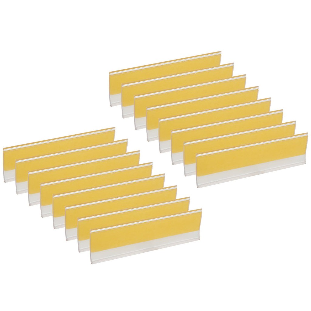 10 ชิ้น ป้ายราคาพลาสติก เทปและกาว ป้ายราคาพลาสติกสำหรับใส่ราคา ด้านหลังเป็นแถบกาว ขนาด - รูปที่ 4