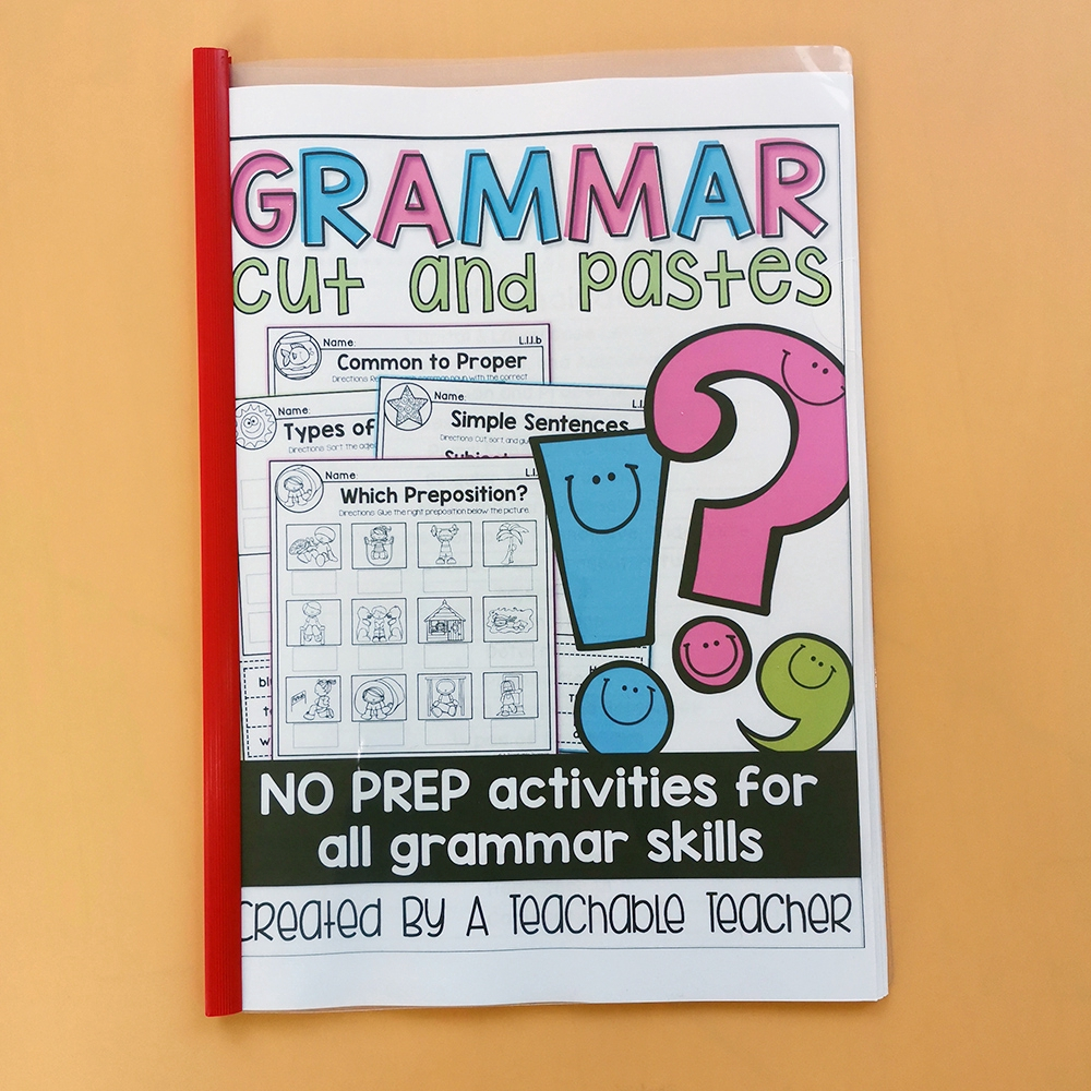 Worksheet Grammar Cut and Pastes