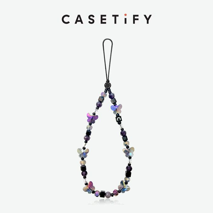 High version CASETiFY Night Butterfly Pendant Phone Case Accessories Camera Hanging Chain Jewelry Cute Hanging Rope Anti