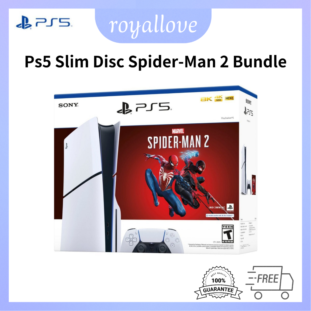 Ready Stock Sony Playstation 5 PS5 Slim Disc Marvel Spiderman 2 game console [Japan]
