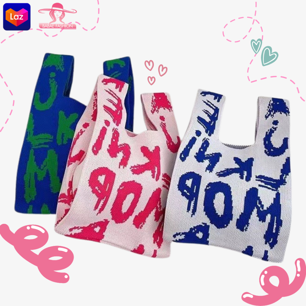A006กระเป๋าผ้า กระเป๋าถือ ลายแฟชั่น มี3สีน่ารักๆ