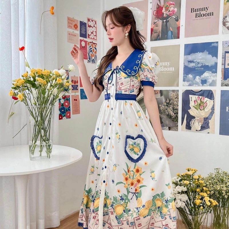 ✨️CLT BRAND : 🍋LIME & LOVE MAXI DRESS🍋 CLT chalita