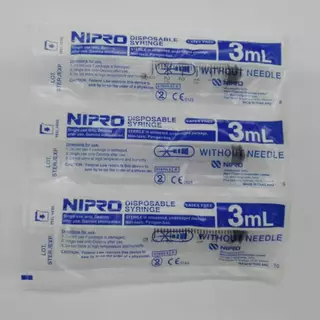 Nipro syringe 3 ml ไซริ้งค์ 3 ซีซี ไซริ้งค์ป้อนยา ไซริ้งค์ป้อนอาหาร นิโปร