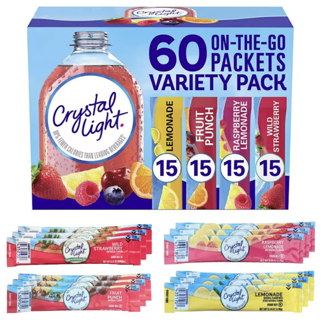 [แบ่งขาย/Repack] Crystal Light คริสตัลไลท์ ผงชงเครื่องดื่มรสผลไม้ นำเข้าจาก USA ไม่มีน้ำตาล แคลต่ำ