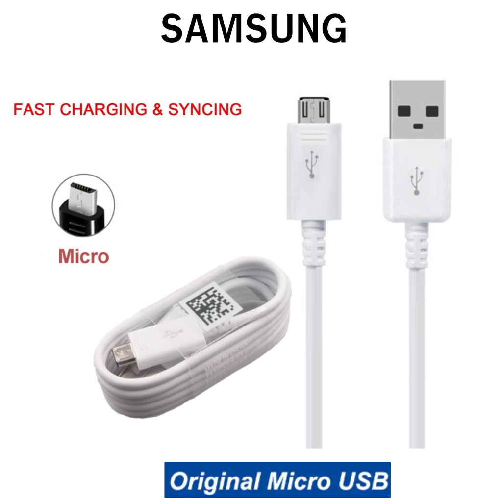 สายชาร์จ Samsung 10W Usb Micro Cable 2A Charge &amp; Data Syns Pc รองรับเช่น รุ่น A10 / A10s / A10e /  M01 / M01s / M01 Core