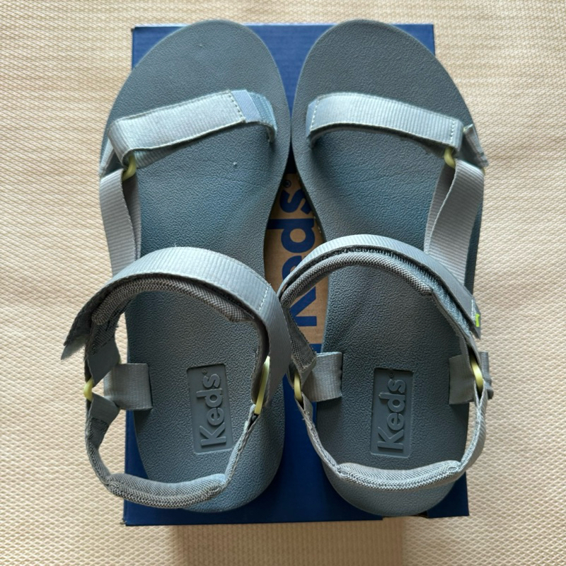 [สินค้ามือสอง] [ของแท้ 💯%][รองเท้าแตะรัดส้นมือสอง] รองเท้าแตะรัดส้น Keds TRIO ECO SANDAL SAGE  ไซส์ 7.5 UK