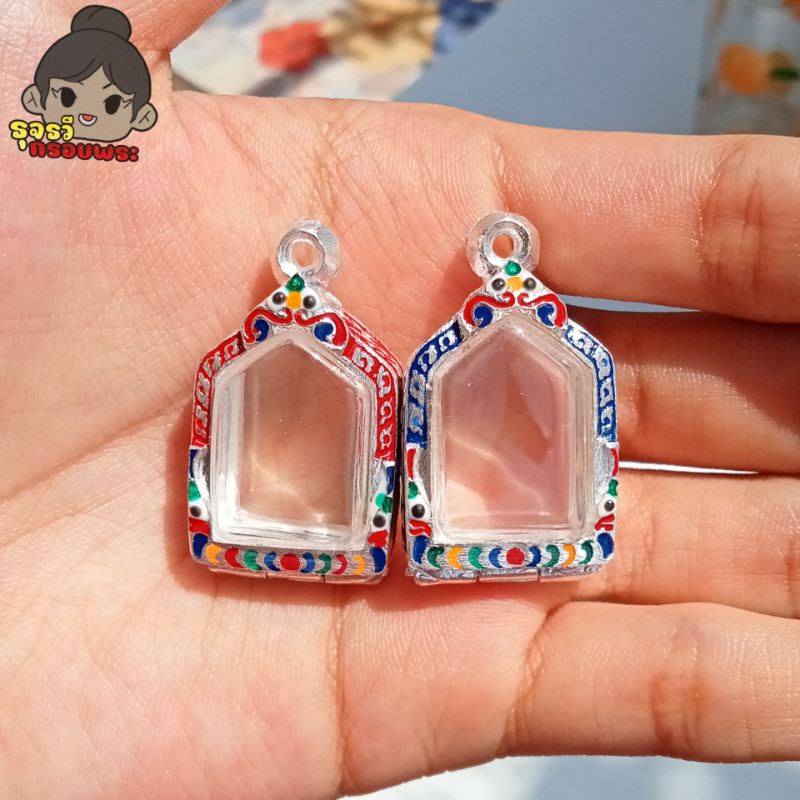 กรอบพระ กรอบพระเงินผสม | ขุนแผนพิมพ์เล็ก | กว้าง1.6*สูง2.2ซม.(ขนาดจอกระจก)