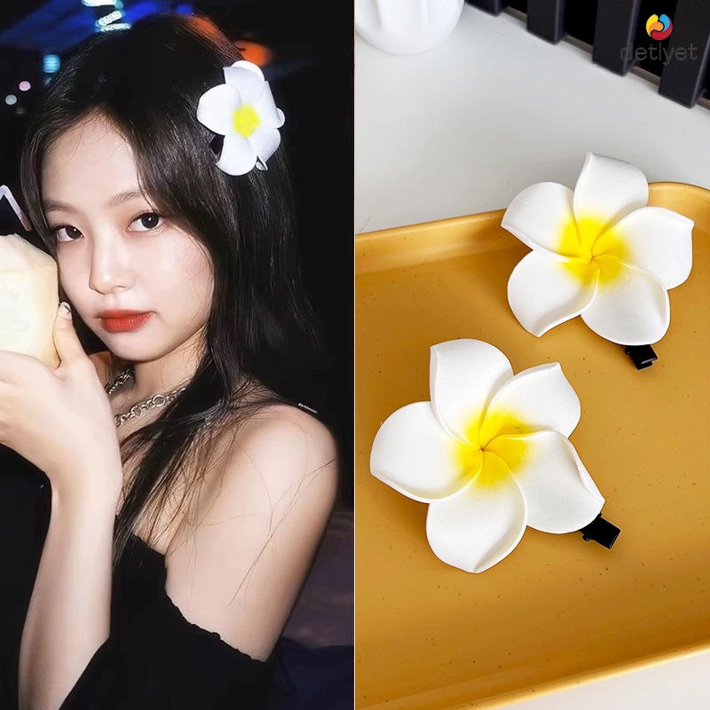 COD🌷กิ๊บติดผมลายดอกไม้สไตล์ฮาวายเรียบง่ายหวานละเอียดอ่อนหน้าม้าคลิปด้านข้างความคิดสร้างสรรค์แฟชั่นเครื่องประดับผม-det