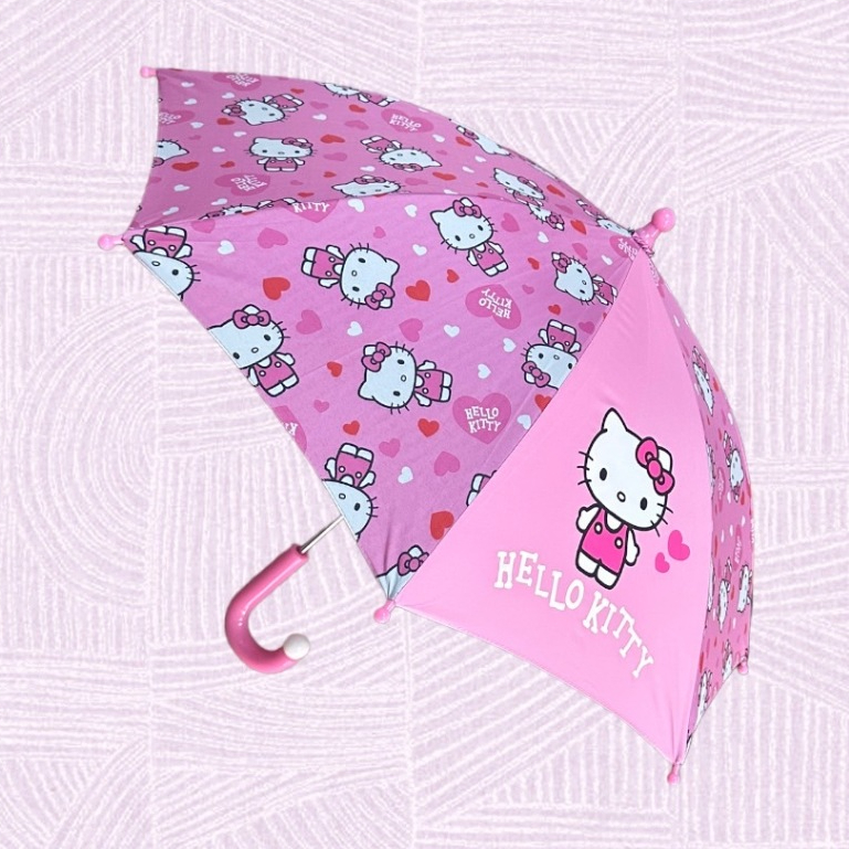 ร่มเด็ก ร่มเด้กลายคิตตี้ ลิขสิทธิ์ถูกต้อง ร่มเด็ก 16นิ้ว สีชมพู