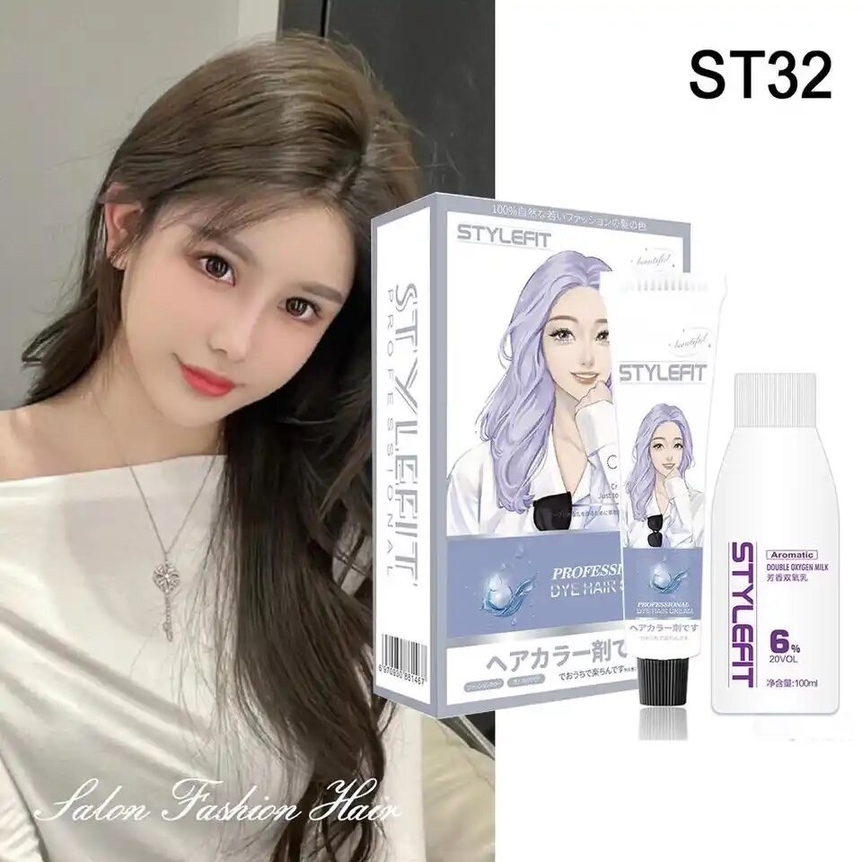 สีย้อมผม STYLE FIT สูตรอ่อนโยน ผสมโสมเกาหลี ออแกนิค ยาย้อมผม แชมพูย้อมสีผม สีผม ยาย้อมผมออแกนิ ครีมย้อมผม