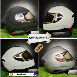หมวกกันน็อค RIDER VORTEX  สีพื้น💕🏁